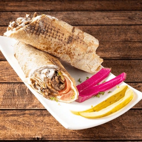 BEEF SHAWARMA PITA.