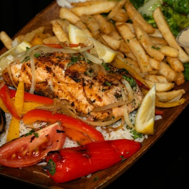GRILLED SALMON.