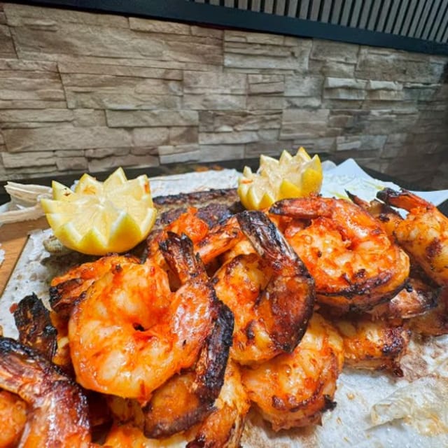 SHRIMP KABAB GRILL PLATE( 2) SKEWERS.