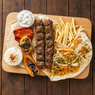 Beef Kabab Grilled Plate (2 Skewers)