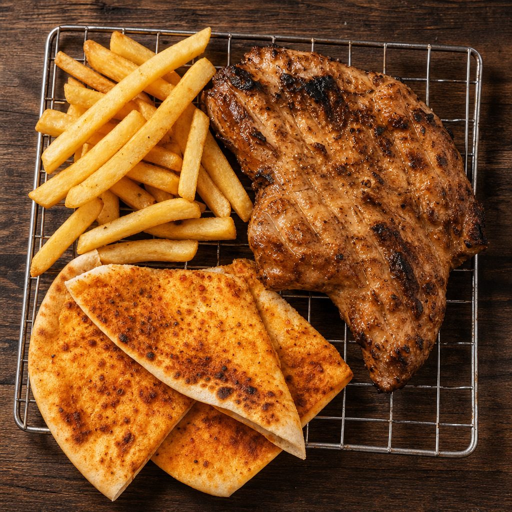 HALF CHICKEN ON CHARCOAL.