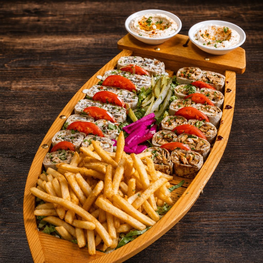 Shawarma Chicken Sushi Boat (4 Persons).