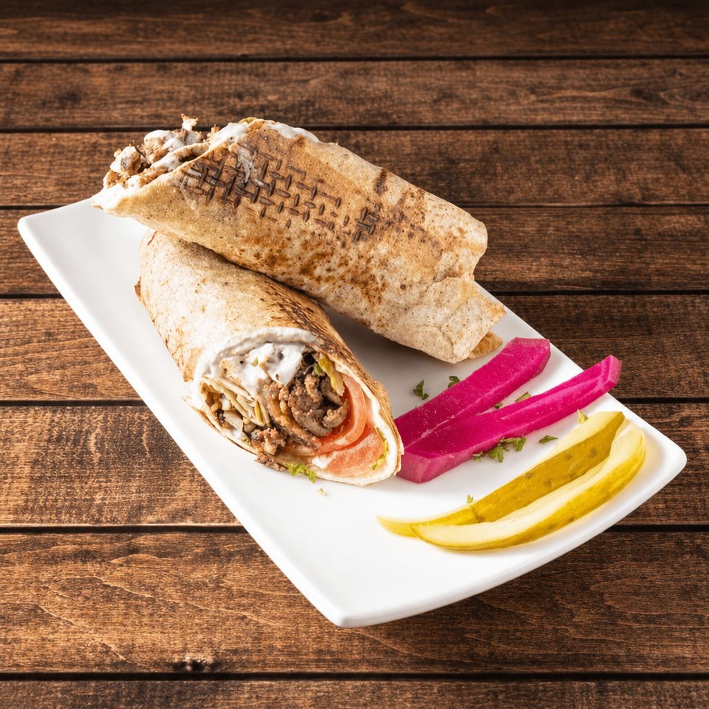 BEEF SHAWARMA PITA.