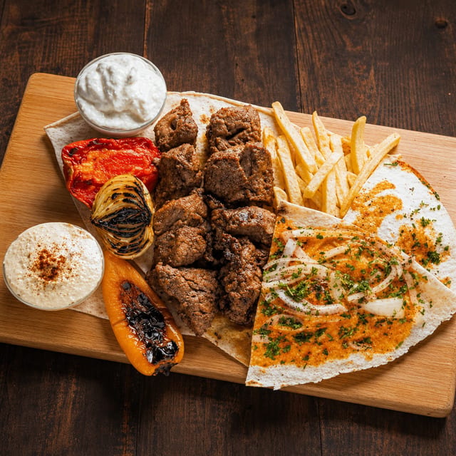 FILET MIGNON KABAB GRILL PLATE (2) SKEWERS.