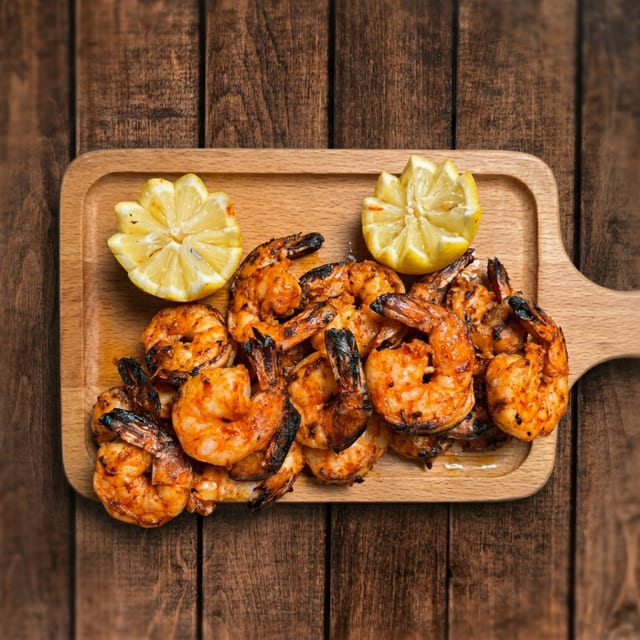 SHRIMP KABAB GRILL PLATE( 2) SKEWERS.