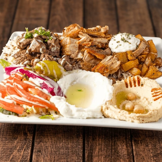 MIX SHAWARMA PLATTER.