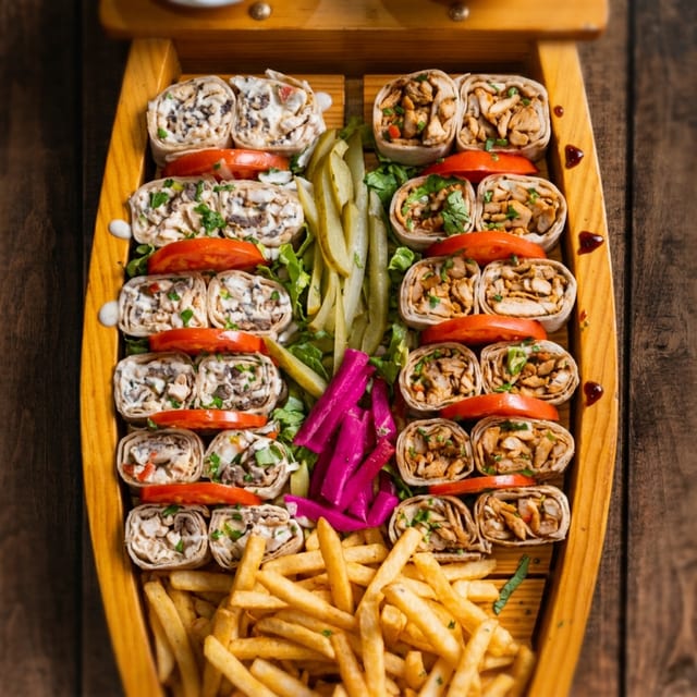 Shawarma Chicken Sushi Boat (4 Persons).