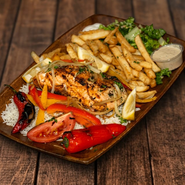 GRILLED SALMON.