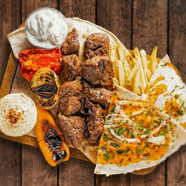 FILET MIGNON KABAB GRILL PLATE (2) SKEWERS.