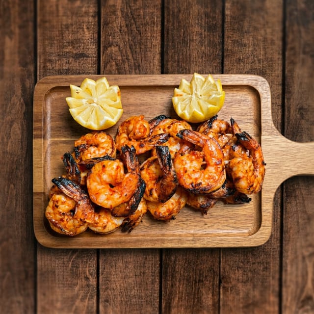 Shrimp Kabab Grilled Plate (2 Skewers).